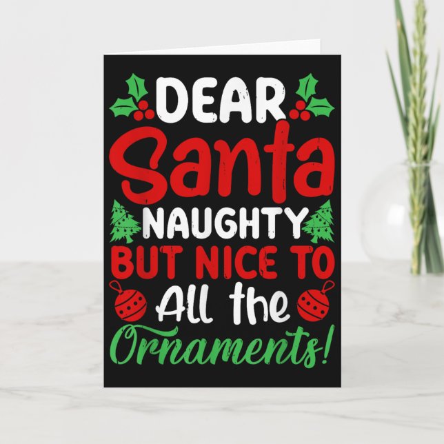 Dear Santa Naughty But Nice To All The Christmas O Kort (Framsida)