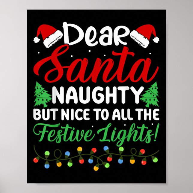 Dear Santa Naughty But Nice To All The Festive Lig Poster (Framsidan)