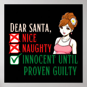 DEAR SANTA, OSKÄLIG TILL OCH MED PROVEN GUILTY POSTER