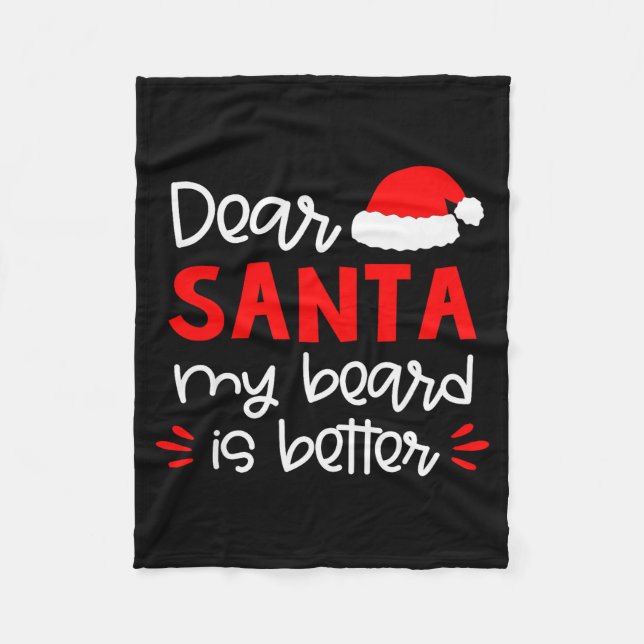 Dear Santa Shirt Funny Matching Family Christmas P Fleecefilt (Framsidan)