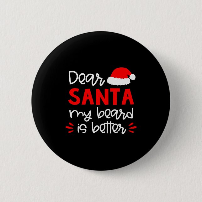 Dear Santa Shirt Funny Matching Family Christmas P Knapp (Framsida)