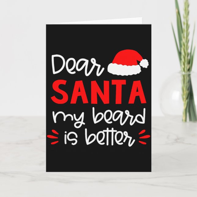 Dear Santa Shirt Funny Matching Family Christmas P Kort (Framsida)