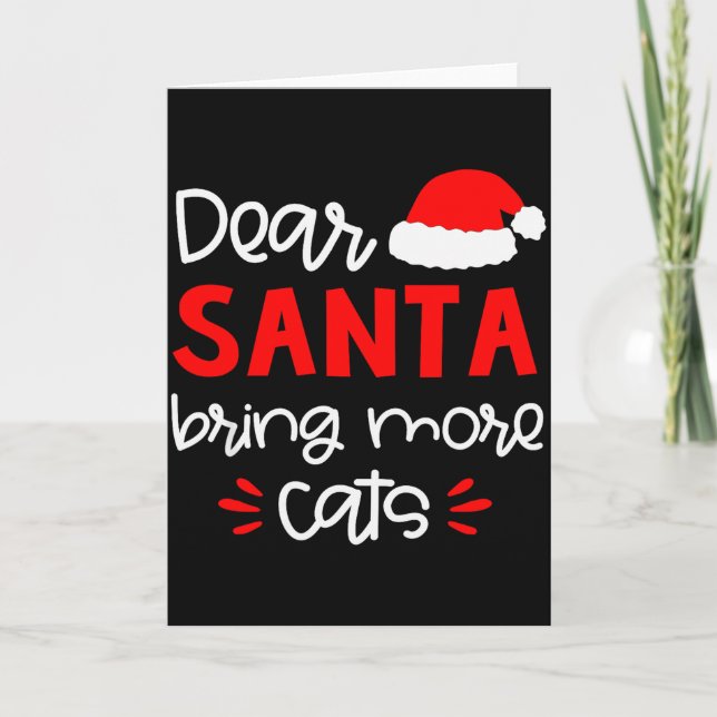 Dear Santa Shirt Funny Matching Family Christmas P Kort (Framsida)