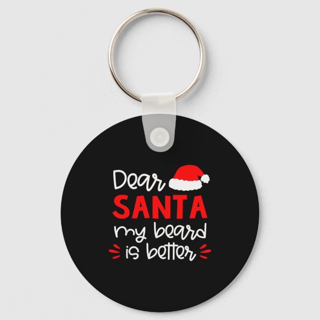 Dear Santa Shirt Funny Matching Family Christmas P Nyckelring (Framsida)