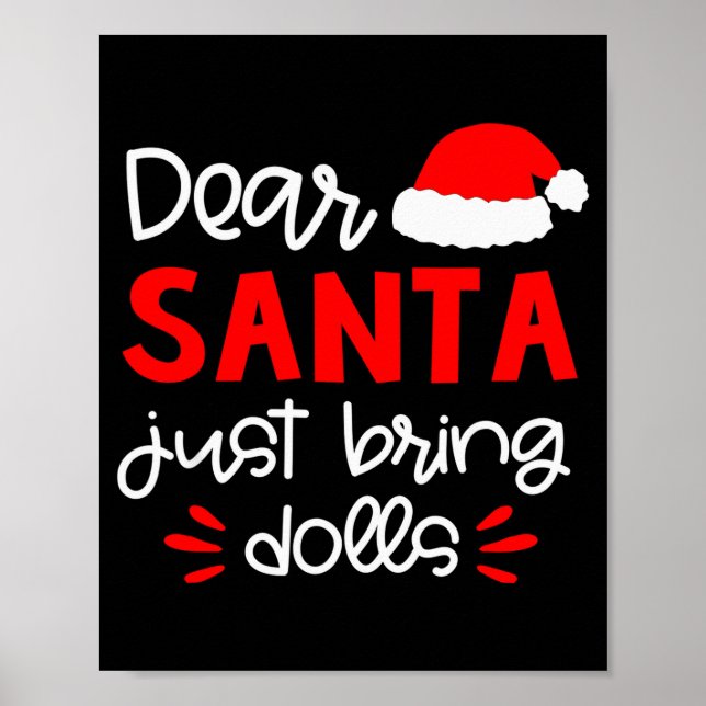 Dear Santa Shirt Funny Matching Family Christmas P Poster (Framsidan)