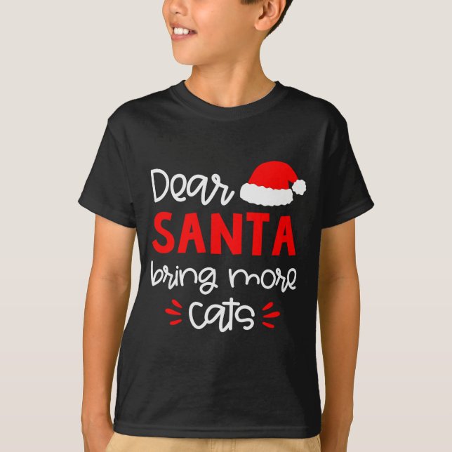 Dear Santa Shirt Funny Matching Family Christmas P T Shirt (Framsida)