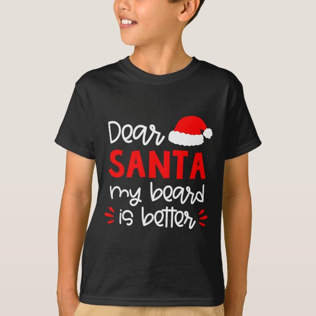 Dear Santa Shirt Funny Matching Family Christmas P T Shirt (Framsida)