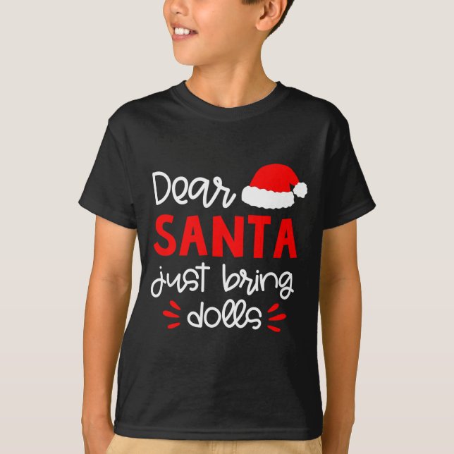 Dear Santa Shirt Funny Matching Family Christmas P T Shirt (Framsida)