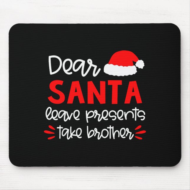 Dear Santa Shirt Siblings Matching Family Christma Musmatta (Framsidan)