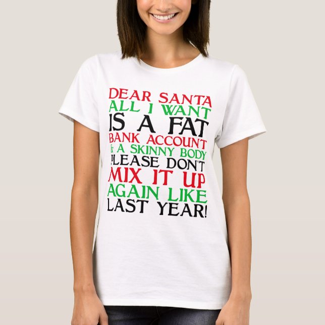 Dear Santa T Shirt (Framsida)