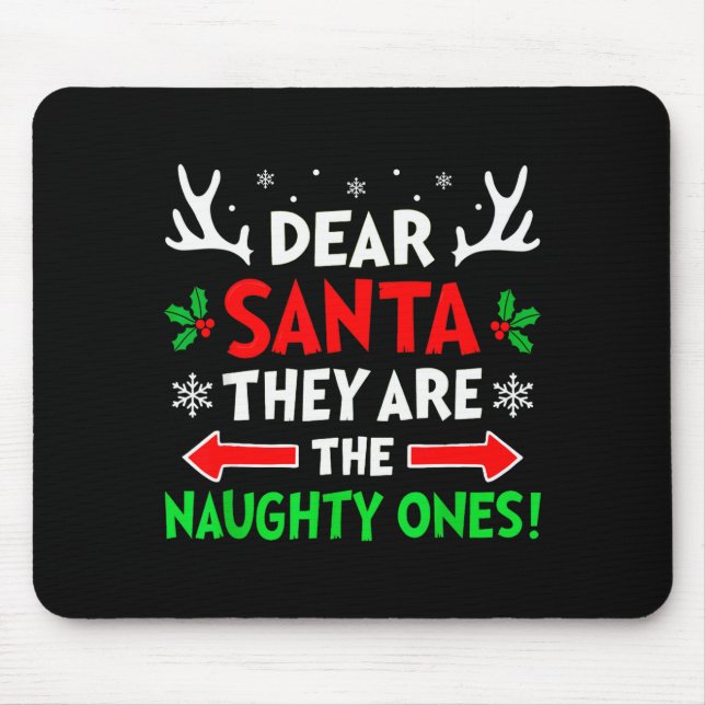 Dear Santa They Naughty Ones Christmas Xmas Men Wo Musmatta (Framsidan)