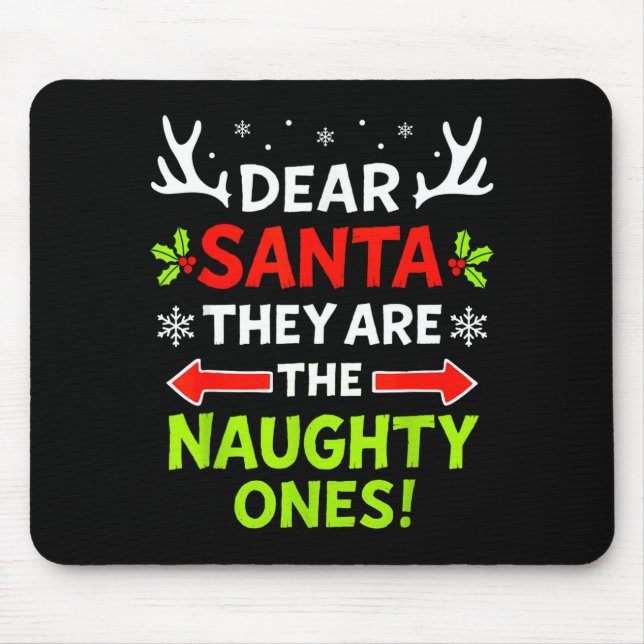 Dear Santa They Naughty Ones Christmas Xmas Men Wo Musmatta (Framsidan)