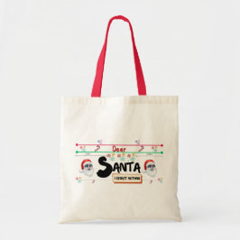 Dear Santa tote, Share the Magic of Christmas Tygkasse