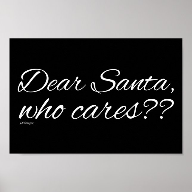 DEAR SANTA, VEM ÄR DET? POSTER (Framsidan)
