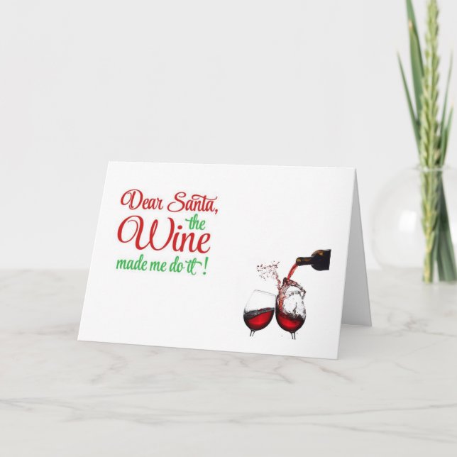 DEAR SANTA-VIN GJORDE DET! HELGKORT (Framsida)