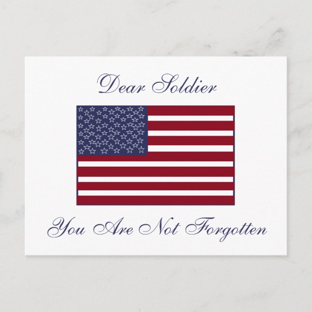 DEAR SOLDIER POSTCARD VYKORT (Framsida)