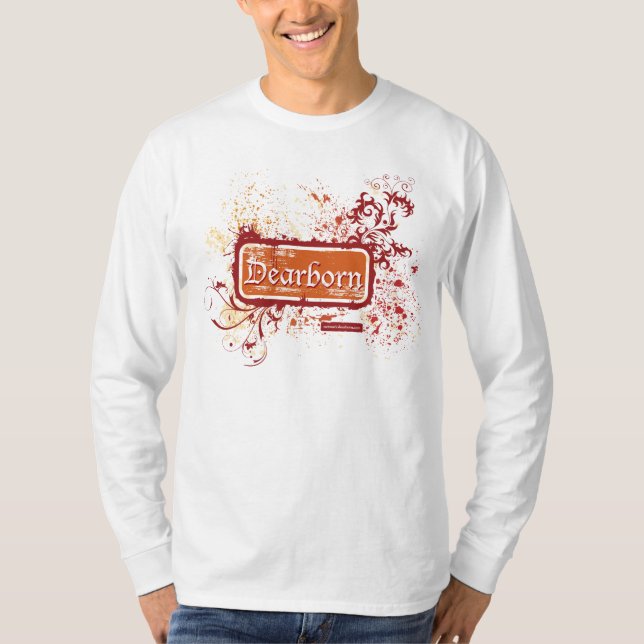 Dearborn bedrövade manar LS-utslagsplatsen Tee Shirt (Framsida)