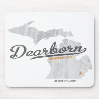 Dearborn Michigan karta Retro Mousepad Musmatta