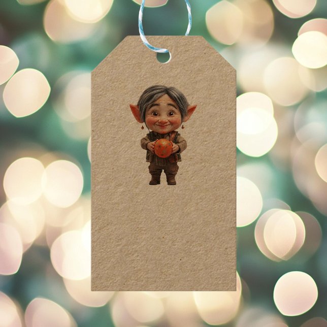 Dearie jul Elf Kraft Gift Märkres Presentetikett (Skapare uppladdad)