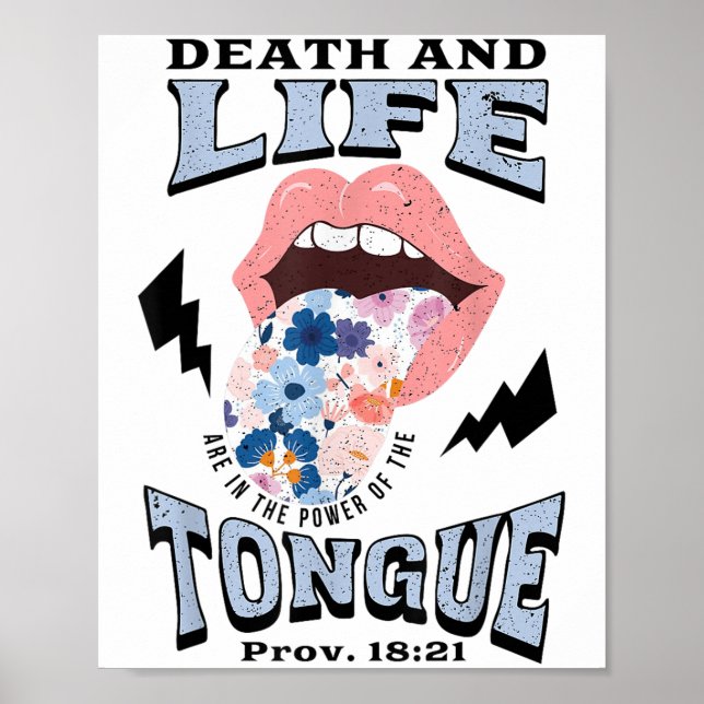 Death And Life Tongue Christian  Poster (Framsidan)