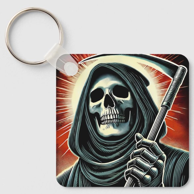 death character illustration nyckelring (Framsida)
