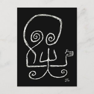 "Death Hates Goodbyes" (Svart) - vykort