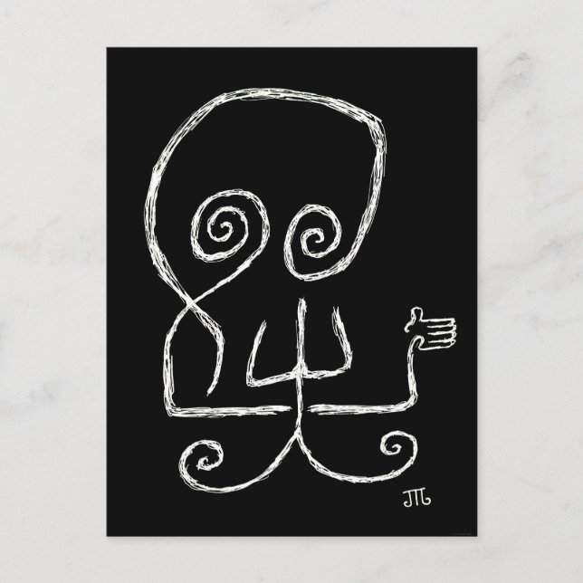 "Death Hates Goodbyes" (Svart) - vykort (Framsida)