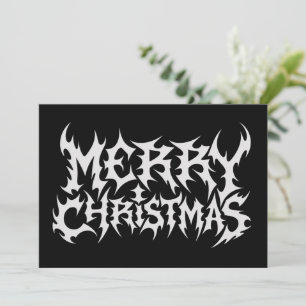 Death Metal God Jul Rock Xmas Mörk Metal Julkort