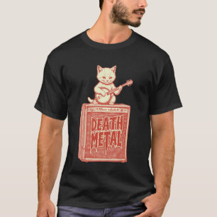 Death Metal Katt Rollig Kattunge Förstärkare Heavy T Shirt