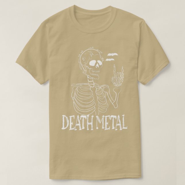 Death Metal Skeleton Goth Music Black Metal Punk B T Shirt (Design framsida)