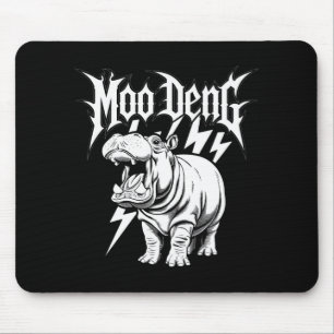 Death Metal Söt Babyflodhäst Moo Deng Flodhäst Musmatta