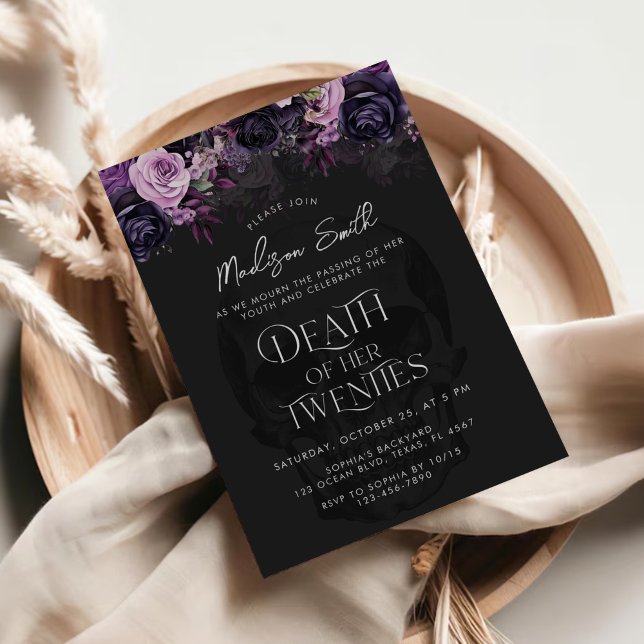 Death Of Her Twenties 30th Birthday Party Inbjudningar (Skapare uppladdad)