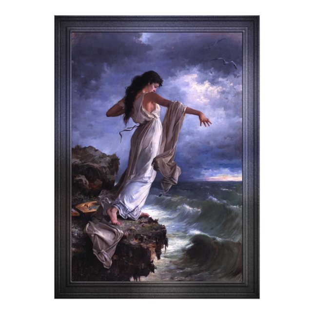 Death of Sappho by Miguel Carbonell Selva Fototryck (Framsidan)