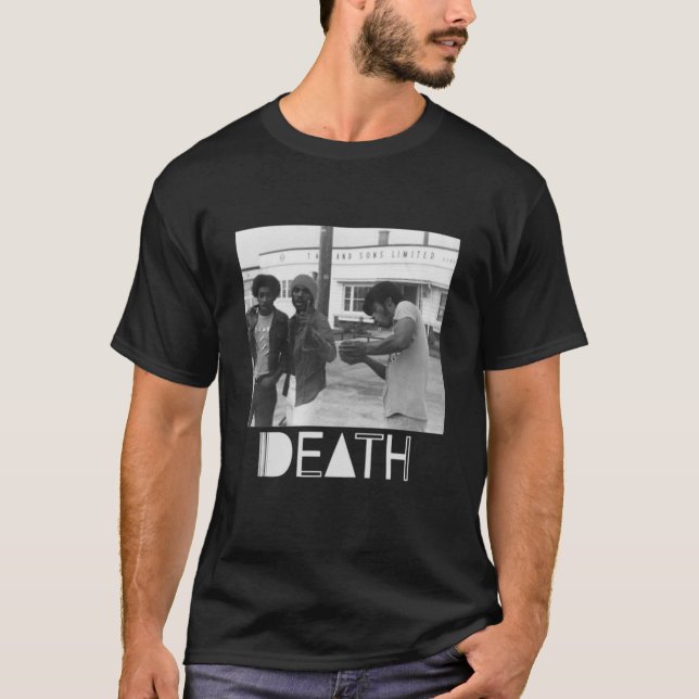 Death  protopunk band from Detroit White Logo Gift T Shirt (Framsida)