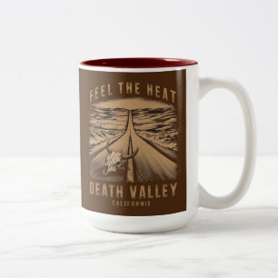Death Valley Kalifornien Känn Värmen Två-Tonad Mugg