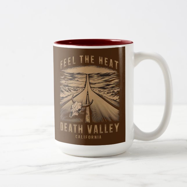Death Valley Kalifornien Känn Värmen Två-Tonad Mugg (Höger)