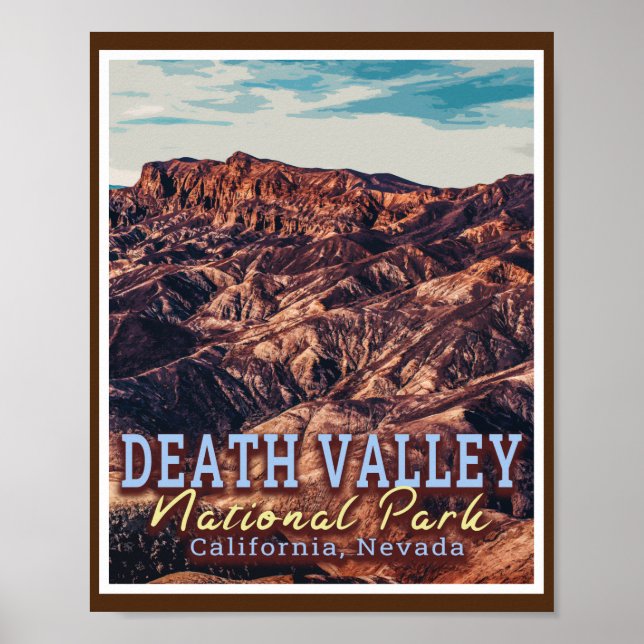 DEATH VALLEY NATIONAL PARK - CALIFORNIA - NEVADA POSTER (Framsidan)