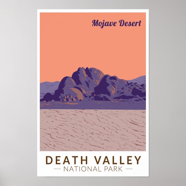 Death Valley National Park Mojave Desert Resa Poster (Framsidan)