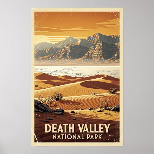 Death Valley National Park Retro Poster (Framsidan)