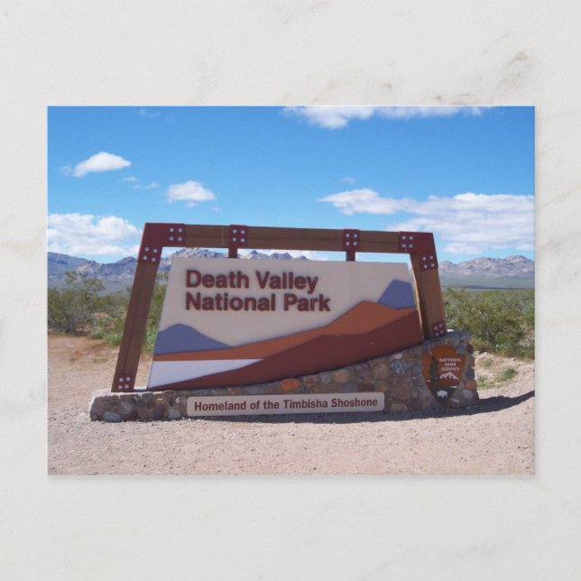 Death Valley National Park vykort (Framsida)