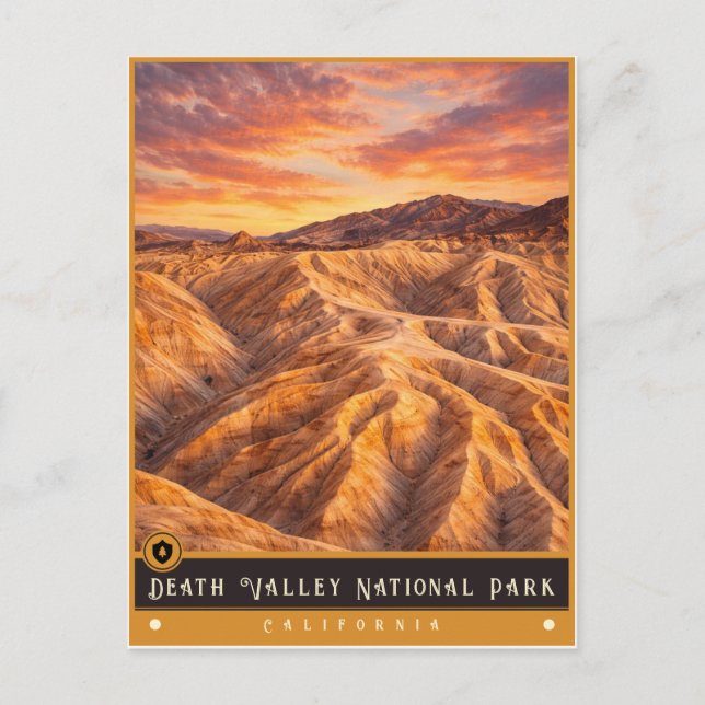 Death Valley nationalpark | Gammal vykort (Framsida)
