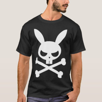 Deathbunny Bunny skalle och korsben Klassiskt T- S T Shirt