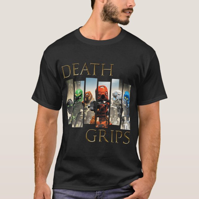 DEATHGRIPSsvarta flaggan T Shirt (Framsida)