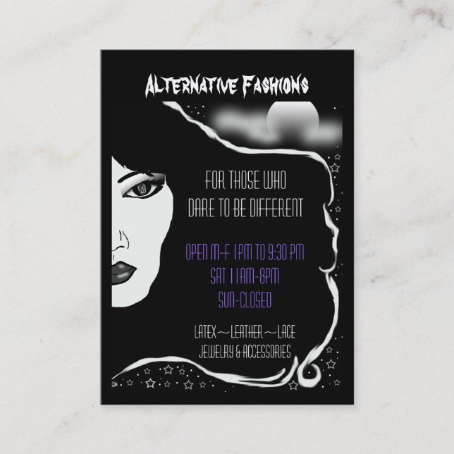 deathheadmåne visitkort (Framsida)