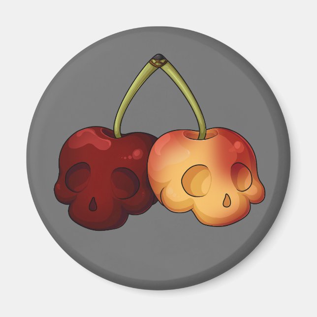 Deaths Sweet Cherry Skull Magnet (Framsidan)