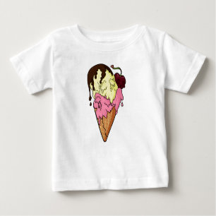 Deaths Sweet Strawberry n'Banana Skull Ice Cream T Shirt