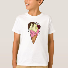 Deaths Sweet Strawberry n'Banana Skull Ice Cream T Shirt