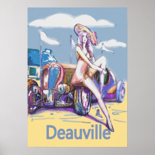 deauville fransk riviera poster