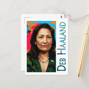Deb Haaland vycard Vykort