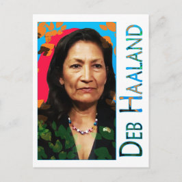 Deb Haaland vycard Vykort